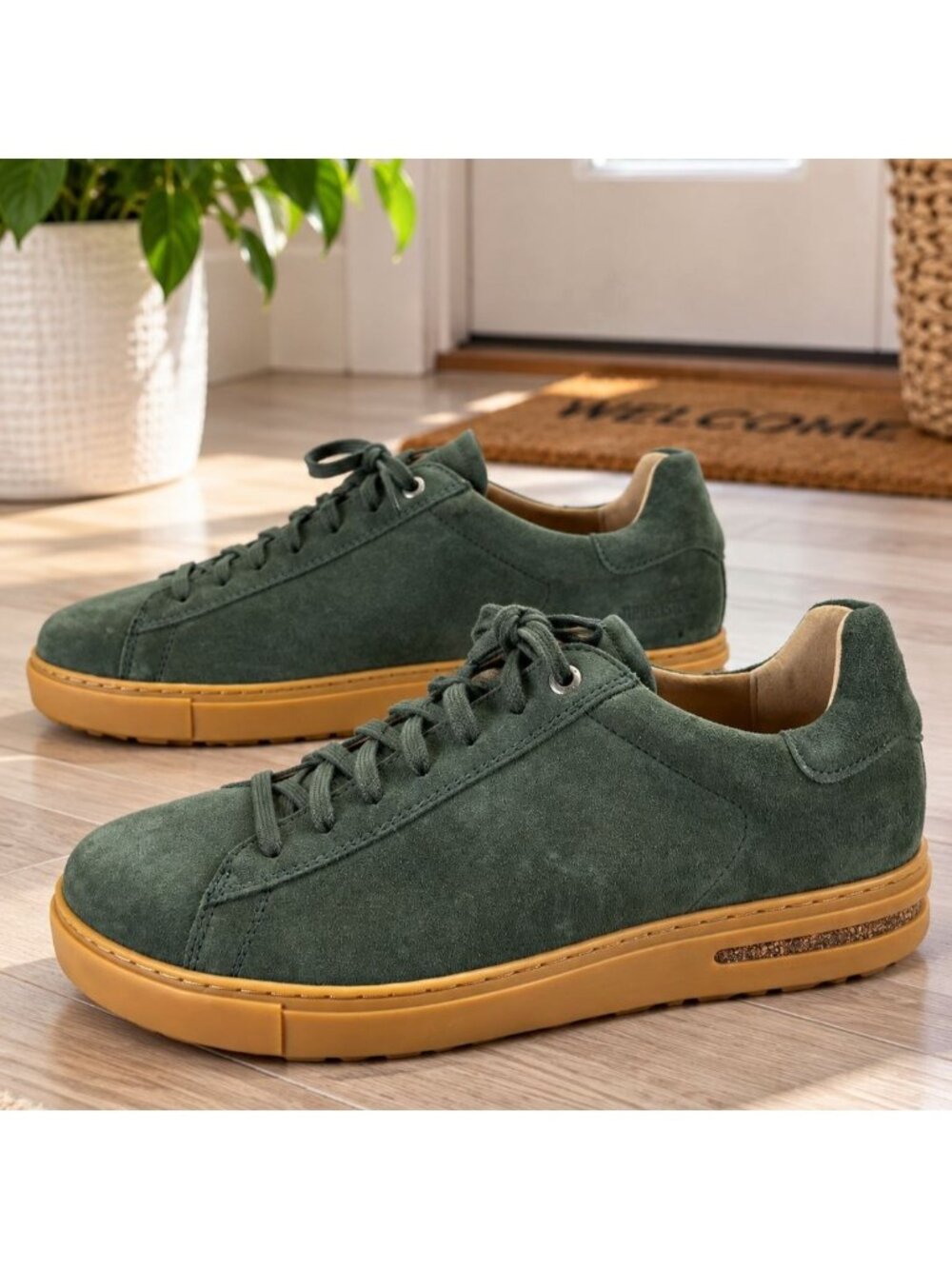 Birkenstock Bend Low Suede Lace Up Sneakers Mens Size EU 44 US 11- Forest New
